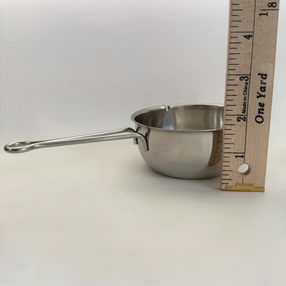 WMF‎ Forma Butter-Set Stainless Steel Melting Pot + Stand Germany Vintage w/ Box